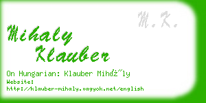mihaly klauber business card